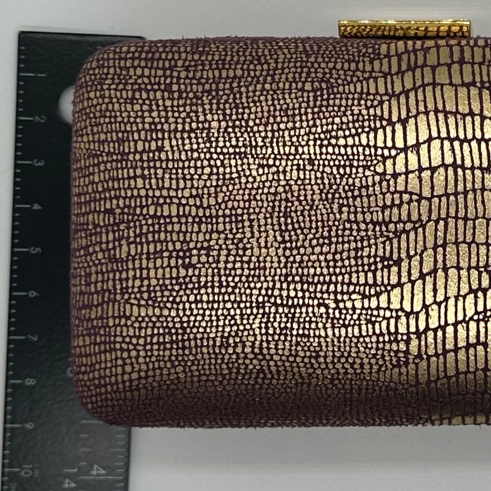 TARTE Hard Clutch Bag Gold and Deep Purple - Picture 8 of 8